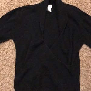 Black wrap sweater